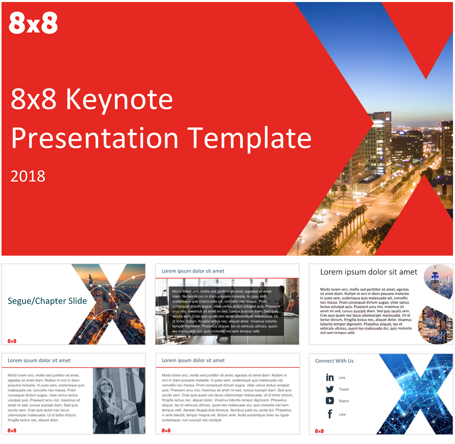 8x8 PowerPoint template.