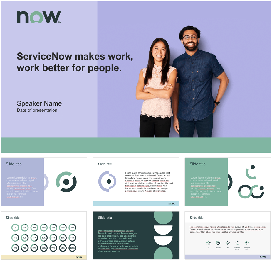 ServiceNow PowerPoint template.